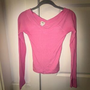 BDG Pink Long Sleeve Women's Tee
